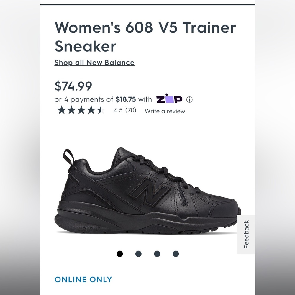 New Balance Women's 608 V5 Cross Trainer Black